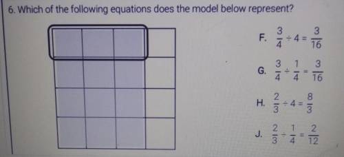 HELP PLEASE NO LINKS6. Which of the following equations does the model below represent?​