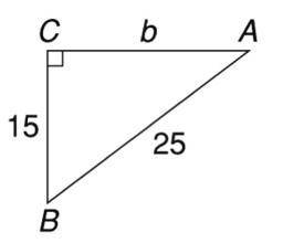 What is the length of the leg (b) of the triangle?