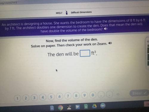 An architect is designing a house. He wants the bedroom to have the dimensions of 10 ft by 6 ft by