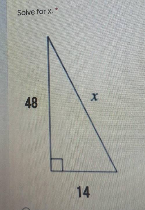 Solve for x. 4 48 X 14can someone solve this for me please? ​