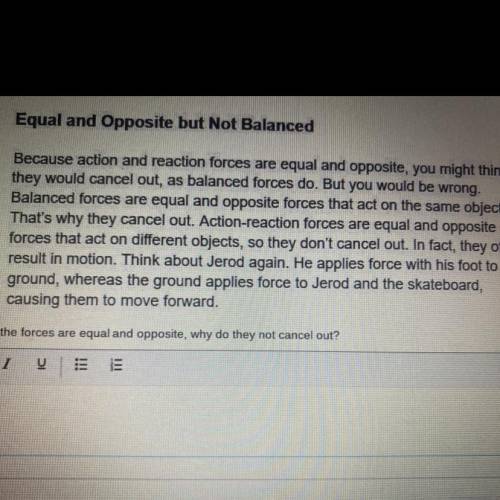 Equal and Opposite but Not Balanced

Because action and reaction forces are equal and opposite, yo