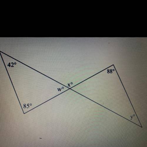 What is the value of y (angles)