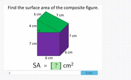 Please give a real answer. What is the surface area of this composite figure?