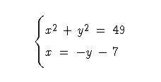 The first equation in the system is graphed below. Graph the linear equation on the coordinate plan