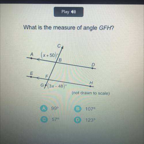 What is the measure of angle GFH?