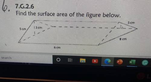 Find the Surface Area of the figure below