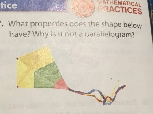 What properties does the shape below have? Why is it not a parallelogram?