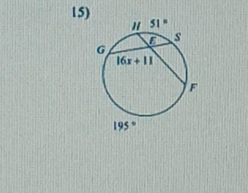 I'm stuck on this question! solve for x. assume that lines which appear tangent, are tangent.
