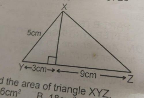 Find the area of triangle XYZ​