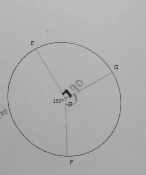 2. The length of Arc EF is 13 cm. What is the length of Arc FG? I need help!! Please ... This is th