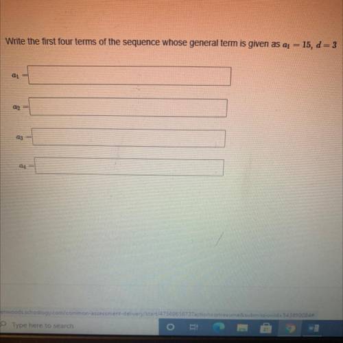 Write the first four terms of the sequence