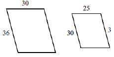 In the image below, what is the scale factor that would take the left polygon onto the right polygo