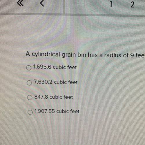 A cylindrical grain bin has a radius of 9 feet and a height of 30 feet. How many cubic feet of grai