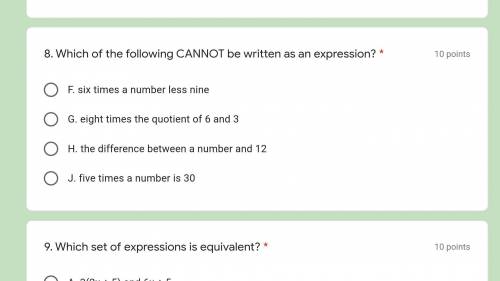 Which of the following CANNOT be written as an expression