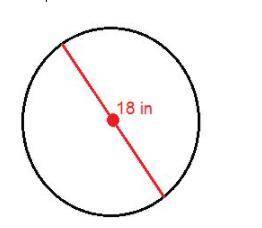 Use the picture of the circle below to find the area of the circle. Use 3.14 for π and show your wo