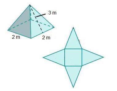 What is the surface area of the square pyramid?