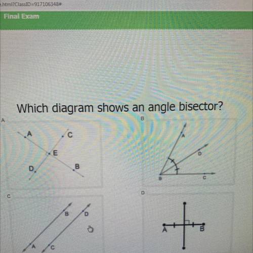 Which diagram shows a bisector?