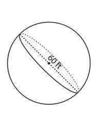 In terms of π, what is the volume of the sphere?

360π cubic feet 
B) 1800π cubic feet 
C) 27000π