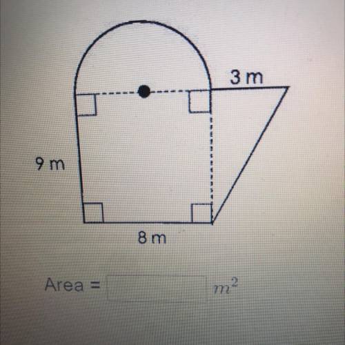 HELPP MEEE!!! Find the total area of the figure below. Round your answer to the nearest tenth.