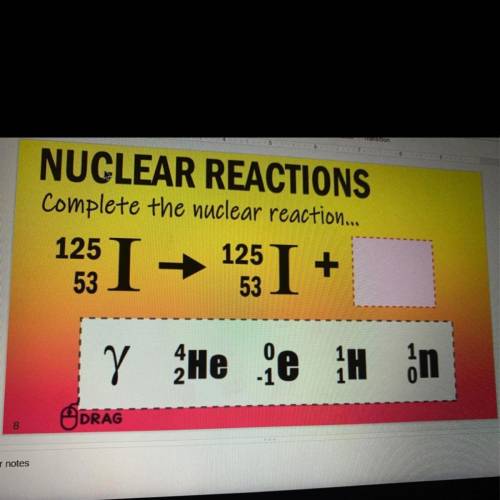 Complete the nuclear reaction.