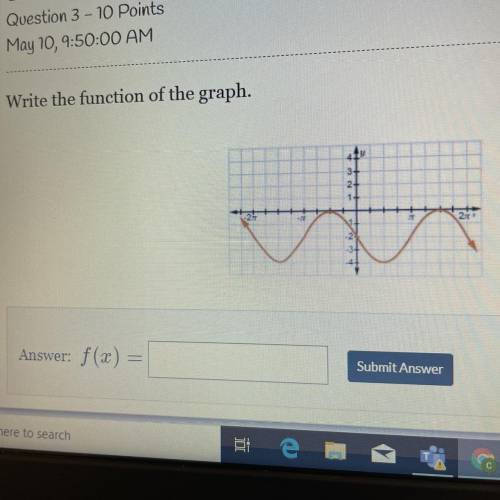 Write the function of the graph
