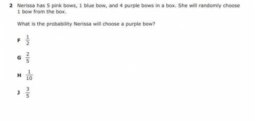 What is the probability Nerissa will choose a purple bow?