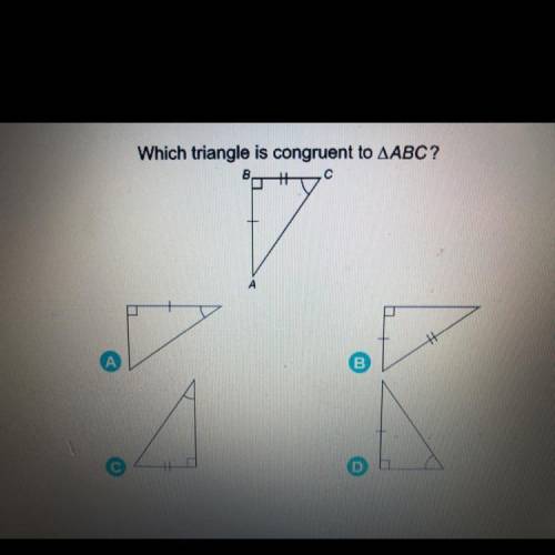 Which triangle is congruent to ABC?