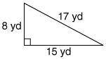 25 points

A triangular prism has a height of 5.5 yards and a triangular base with the following d