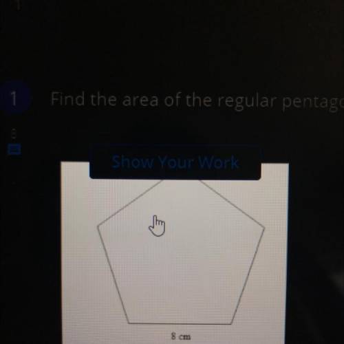 Find the area of the regular pentagon. Show your work!