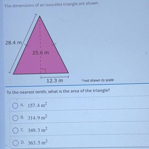 Please help what is the are of the triangle!!