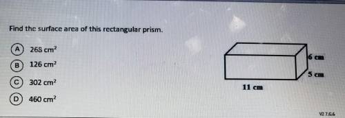 Please help I will mark BRAINLIEST Find the surface area of this rectangular prism. ​