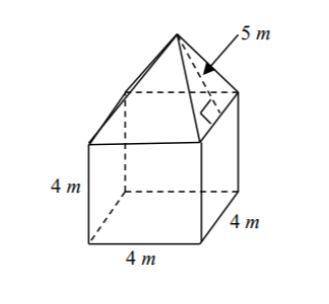 What is the surface area of the figure below?

A. 120 m²
B. 126 m²
C. 140 m²
D. 156 m²