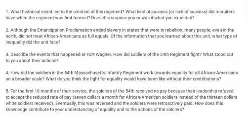 The Massachusetts 54th Regiment
HELPPPPPP