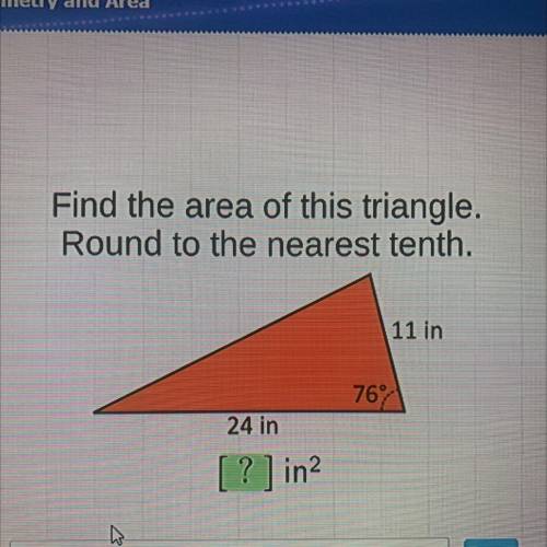 Find the area of this triangle round to the nearest tenth