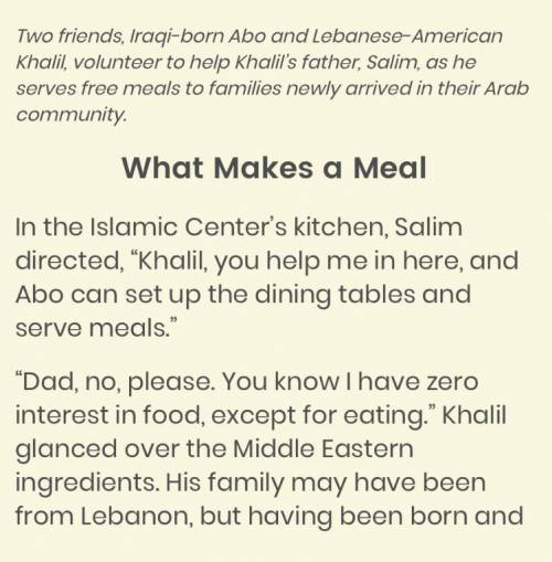 How is Abo MOST influenced by preparing meals in the Islamic Center?

A: It inspires him to learn