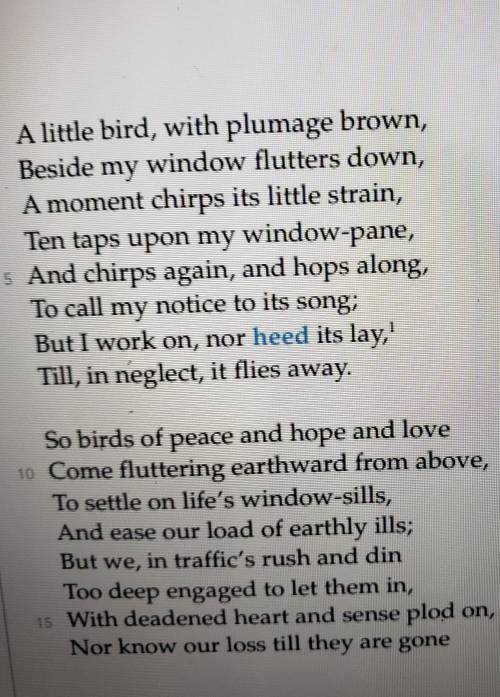Hello I need help please the question is what does the first,second,and third stanza say nature is