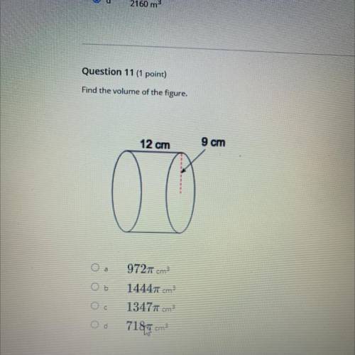 Find the volume of the figure 
please help