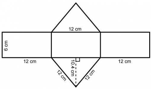 Please Help Quick ASAP Hurry

Use the net to determine the total surface area.
A. 465.6 cm2
B. 218