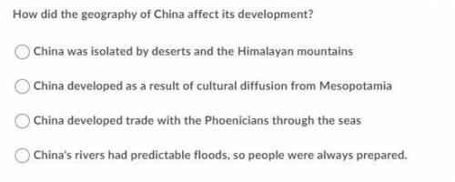 How did the geography of china affect its development