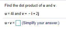 Find the dot product of u and v.
