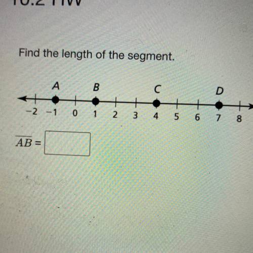 Find the length of the segment.
