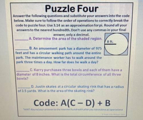 Puzzle Four
someone please help *20 points*