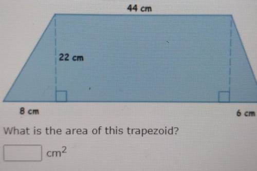 What is the area of the trapezoid ​