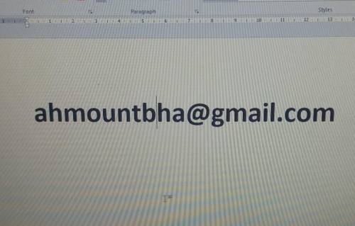 That's my email address​