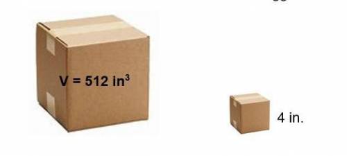 The cube-shaped shipping box below will be used to ship smaller boxes. Its edge lengths are 8 inche