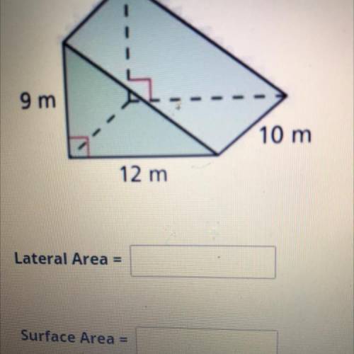 Could someone please help me find the surface and lateral area