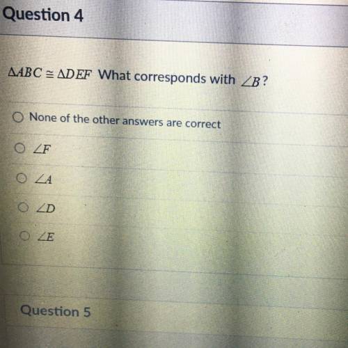 ABC = DEF What corresponds with B?