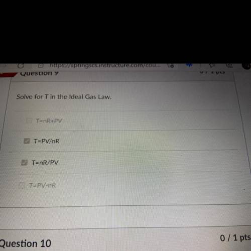 Solve for T in the ideal Gas Law