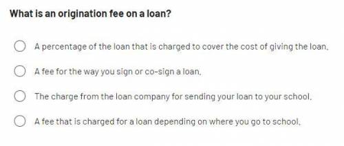 What is an origination fee on a loan?