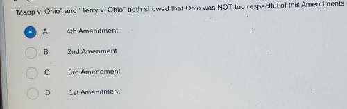 Mapp v. Ohio and Terry v. Ohio both showed that Ohio was NOT too respectful of this Amendments